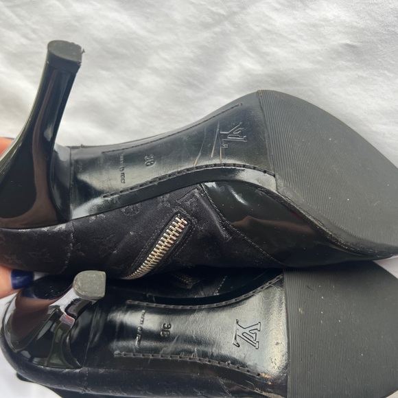 Louis Vuitton ankle boots, black pattern, silk fabric size 8 - Picture 4 of 12